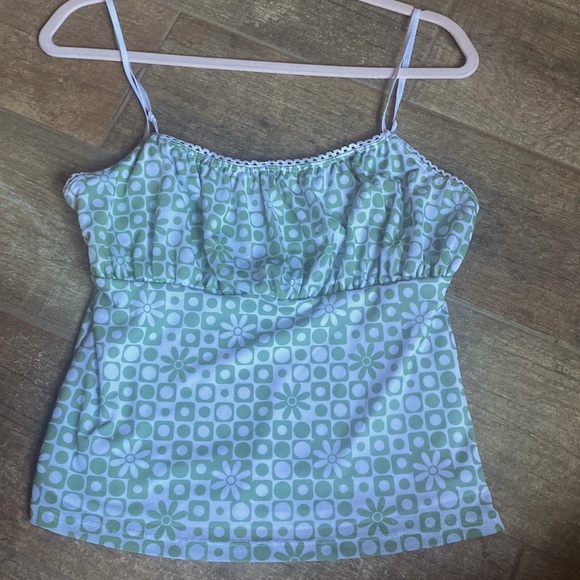 Y2k floral print mesh top - Picture 1 of 2